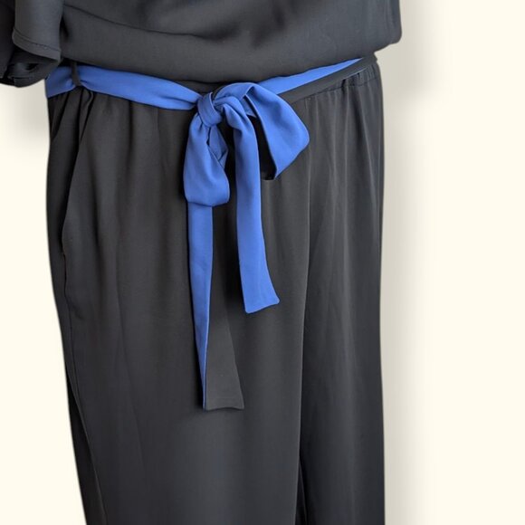 Lakbi Black & Blue Asymmetrical Jumpsuit - Picture 5 of 8